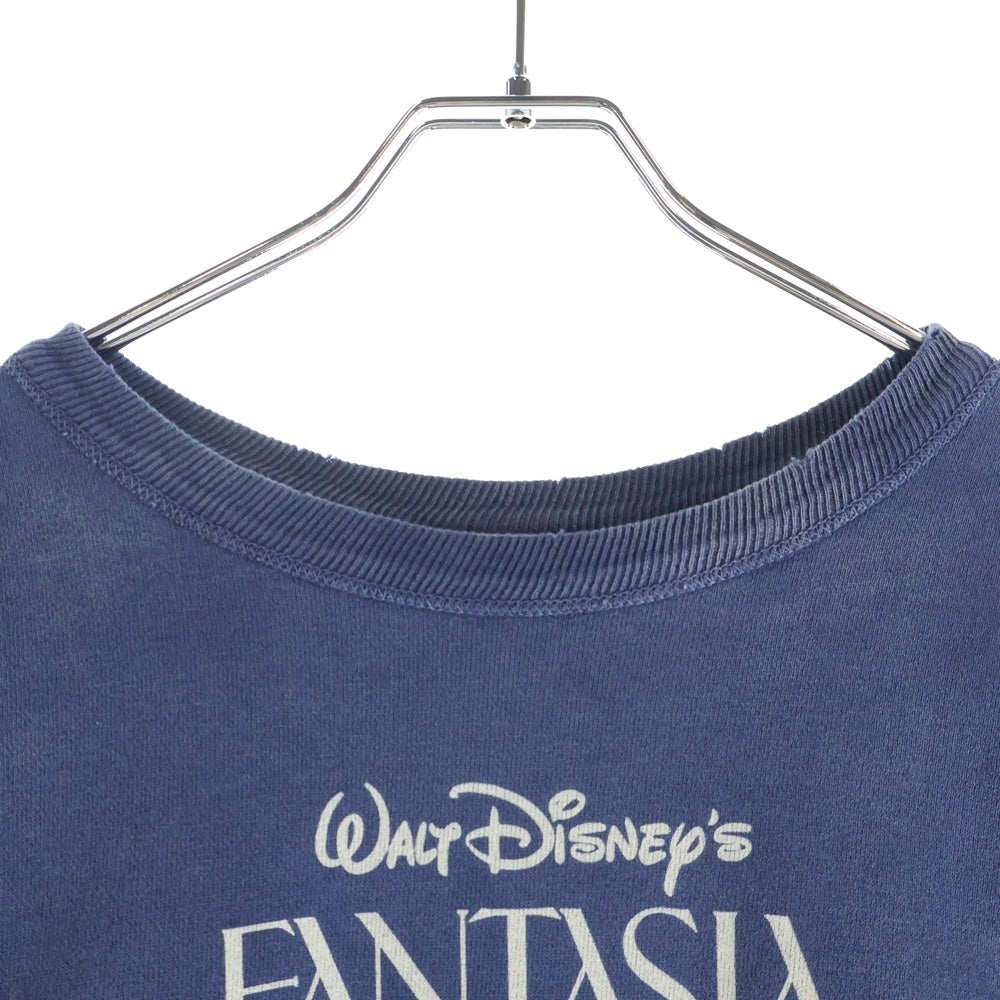 SAINT MICHAEL(セントマイケル) ×Disney FANTASIA DNF CREW N SWEAT FANTSIA SM-HR8-0000-C67 ディズニー ファンタジア ダメージ加工 クルーネックスウェットトレーナー ネイビー