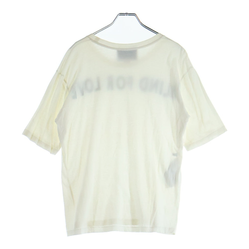 GUCCI(グッチ) Blind For Love T 435101 スパンコールロゴ クルーネック半袖Tシャツカットソー ホワイト