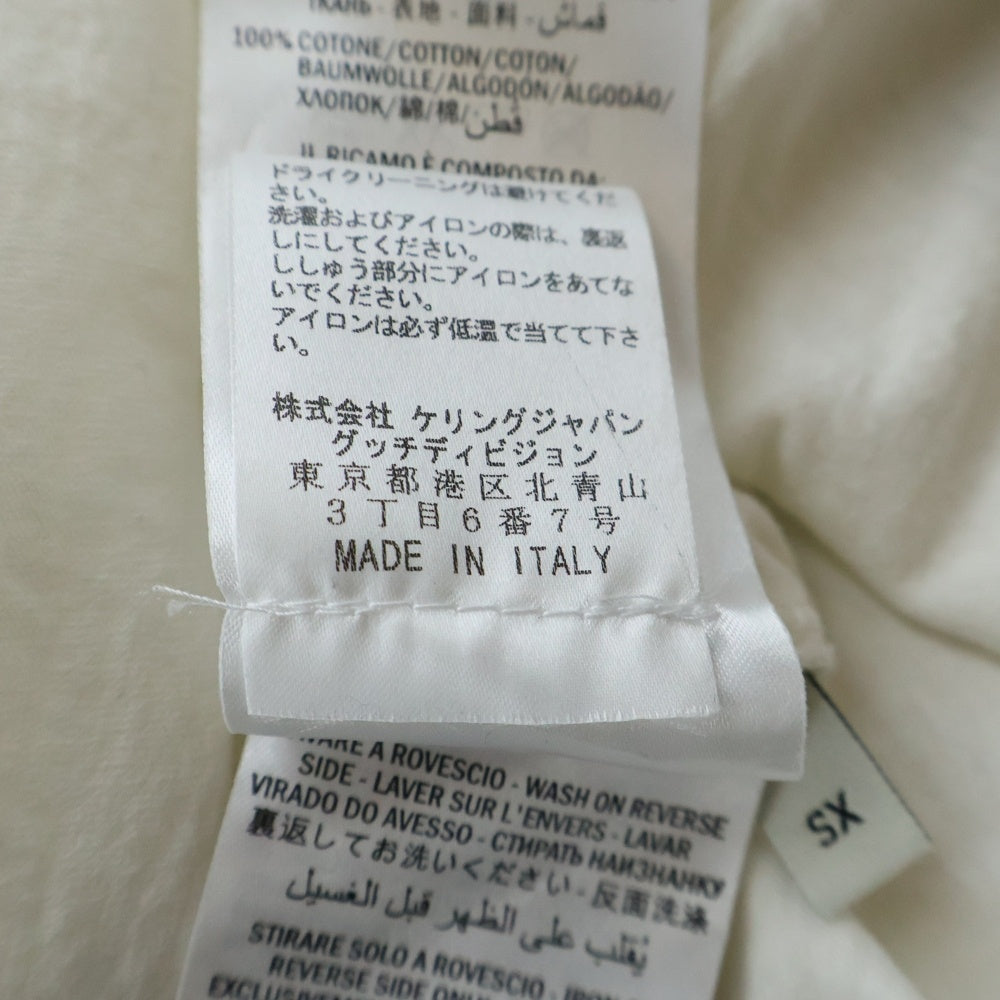 GUCCI(グッチ) Blind For Love T 435101 スパンコールロゴ クルーネック半袖Tシャツカットソー ホワイト