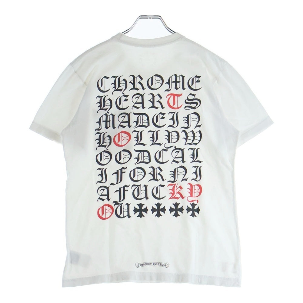 CHROME HEARTS(クロムハーツ) Made In Hollywood T-shirt メイド イ ンハリウッド 両面プリントクルーネック半袖Tシャツカットソー ホワイト