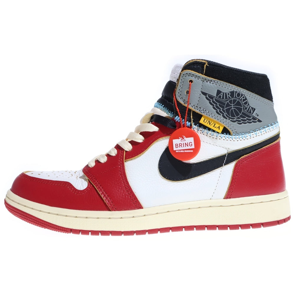 NIKE(ナイキ) ×UNION Air Jordan 1 Retro High OG Chicago Shadow HV8563-600 ユニオン エアジョーダン1 レトロ OG シカゴ シャドウ ハイカットスニーカー レッド US9/27cm