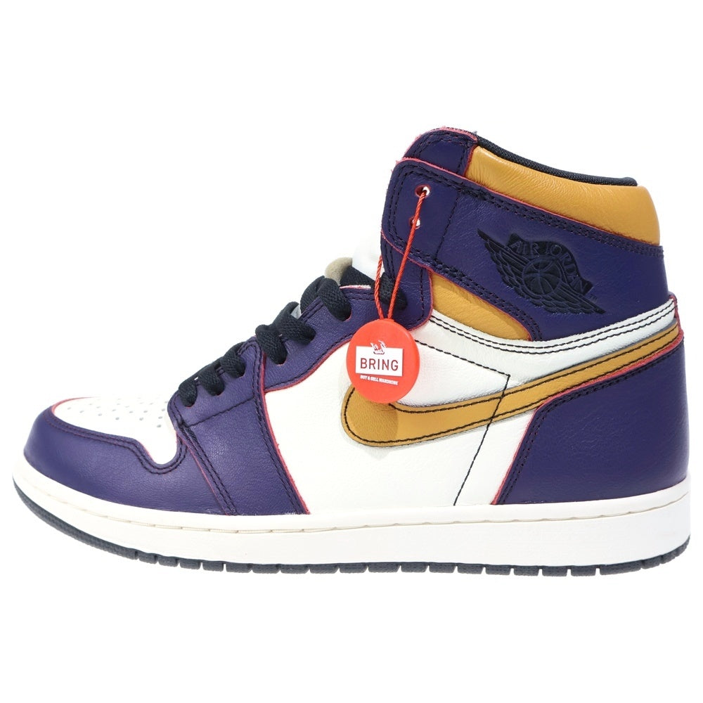 NIKE(ナイキ) AIR JORDAN 1 RETRO HIGH LA TO CHICAGO CD6578-507 エアジョーダン1 エルエー トゥー シカゴ ハイカットスニーカー イエロー/パープル US9.5/27.5cm