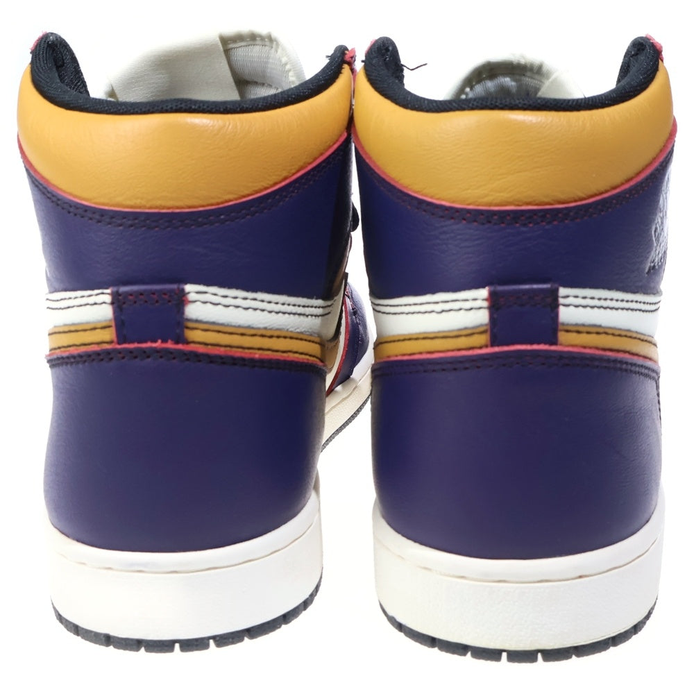 NIKE(ナイキ) AIR JORDAN 1 RETRO HIGH LA TO CHICAGO CD6578-507 エアジョーダン1 エルエー トゥー シカゴ ハイカットスニーカー イエロー/パープル US9.5/27.5cm