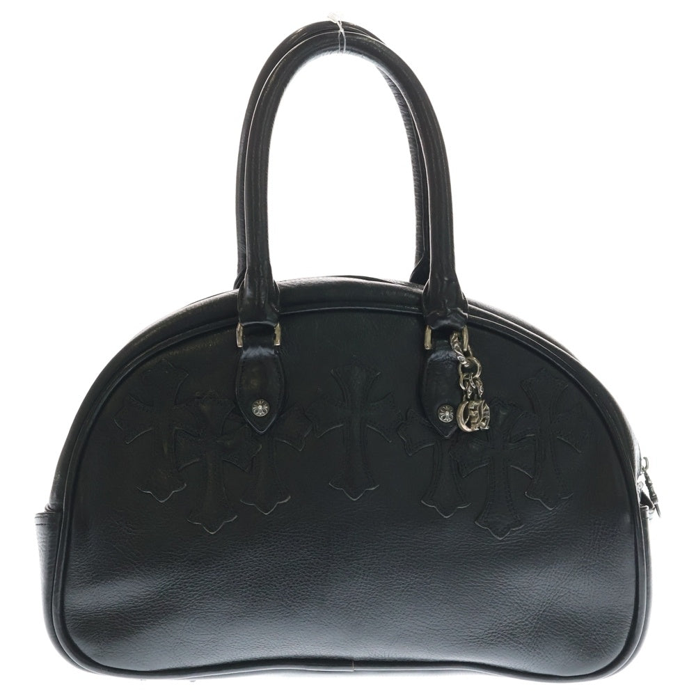 CHROME HEARTS(クロムハーツ) GYM SM ジムバッグ 現行型CHチャーム付きスモールレザーハンドバッグ ブラック