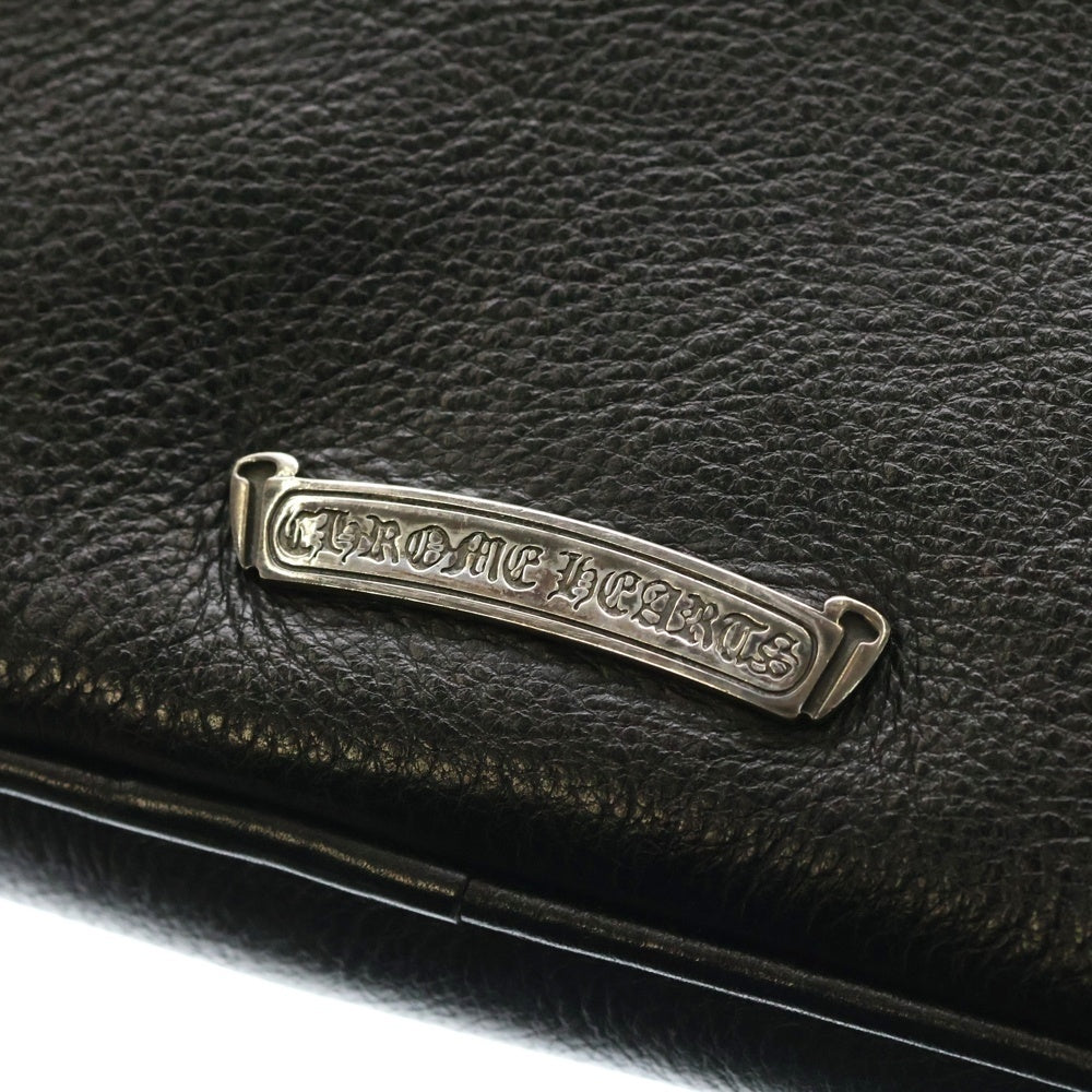 CHROME HEARTS(クロムハーツ) GYM SM ジムバッグ 現行型CHチャーム付きスモールレザーハンドバッグ ブラック