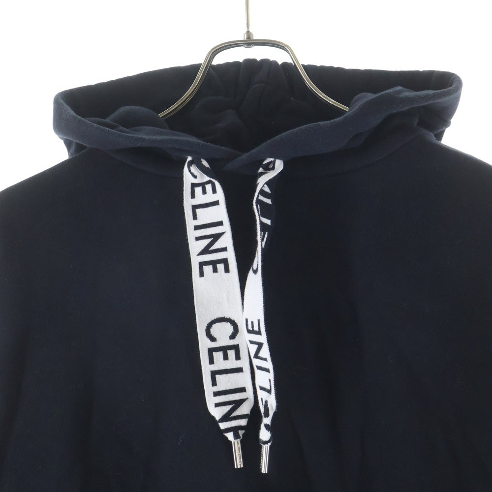 CELINE(セリーヌ) 21AW ロゴドローコード プルオーバーパーカー フーディ ブラック 2Y468052H