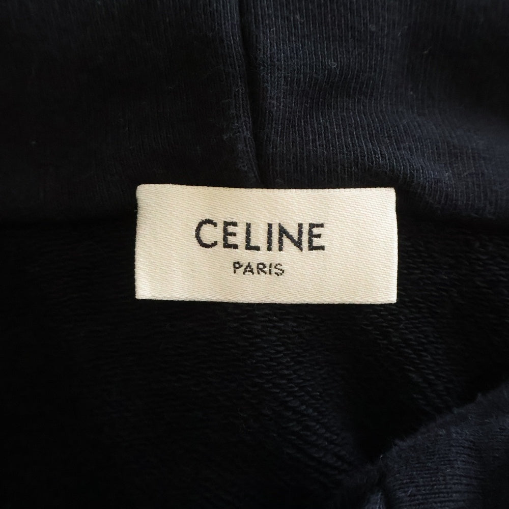 CELINE(セリーヌ) 21AW ロゴドローコード プルオーバーパーカー フーディ ブラック 2Y468052H