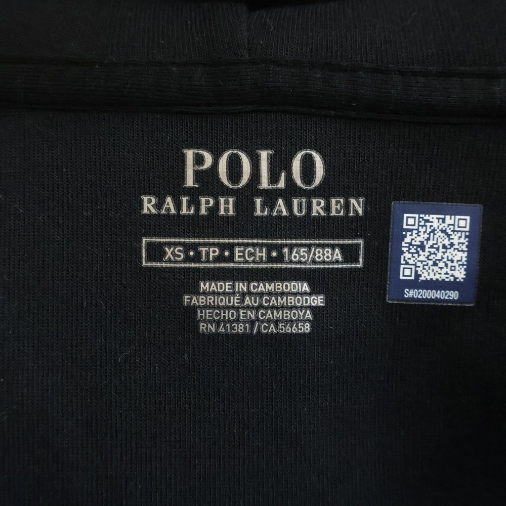 POLO RALPH LAUREN(ポロラルフローレン) ダブルニット フルジップ フーディ ジップアップパーカー ブラック