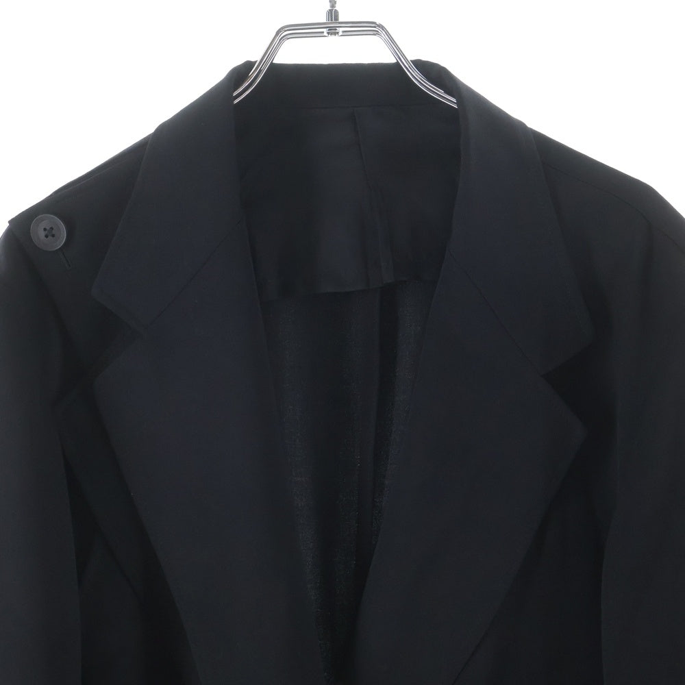 Yohji Yamamoto POUR HOMME(ヨウジヤマモト プールオム) GABARDINE FRONT CURVE 1B テーラードジャケット ブラック HD-J37-100