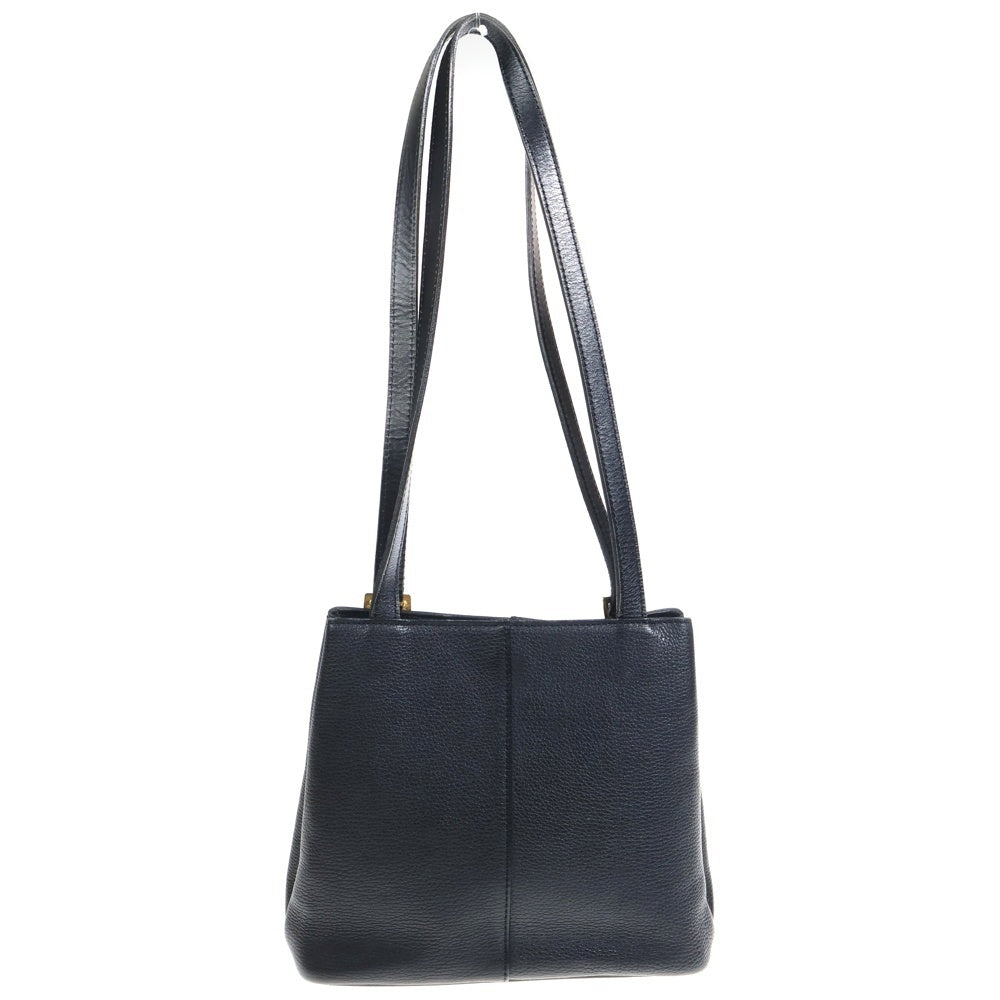 BURBERRY(バーバリー) ゴールド金具 レザーハンドバッグ ブラック/ゴールド