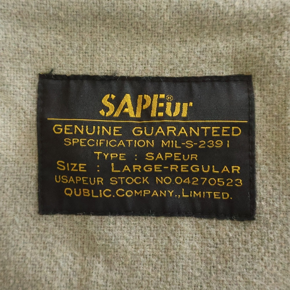 SAPEur(サプール) 襟コーデュロイ ジップアップデニムジャケット インディゴ A0023-476