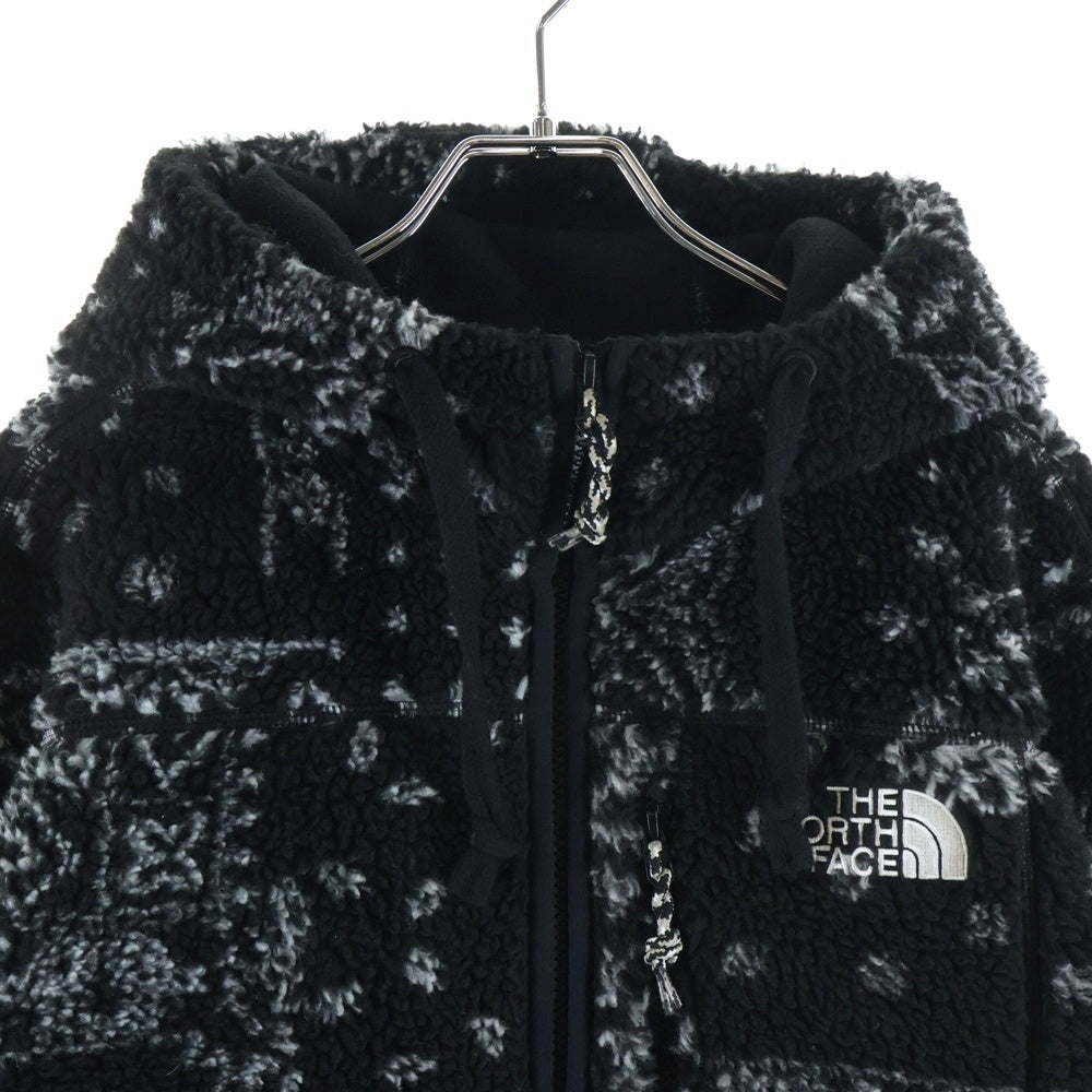 THE NORTH FACE(ザノースフェイス) NOVELTY PLAY GREEN FLEECE HOODIE NJ4FN67A ノベルティ プレイ グリーン フリース フーディ ボアジャケット ブラック