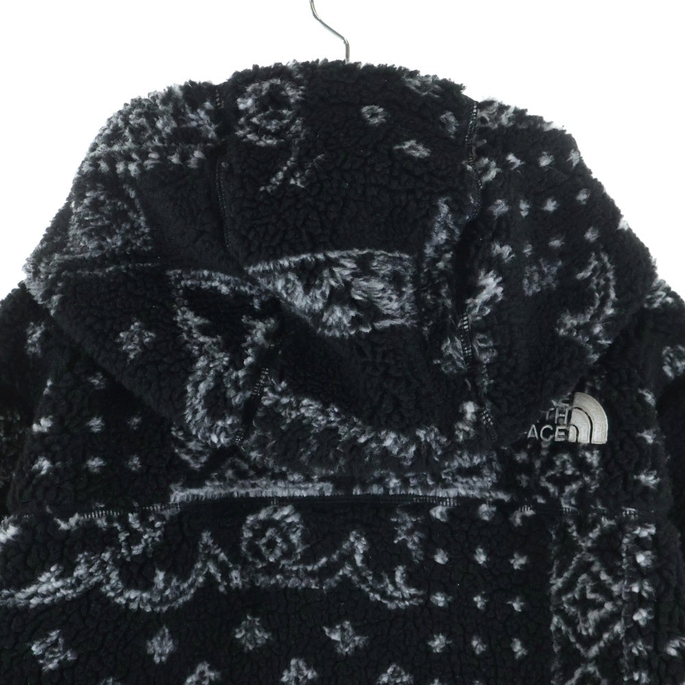 THE NORTH FACE(ザノースフェイス) NOVELTY PLAY GREEN FLEECE HOODIE NJ4FN67A ノベルティ プレイ グリーン フリース フーディ ボアジャケット ブラック