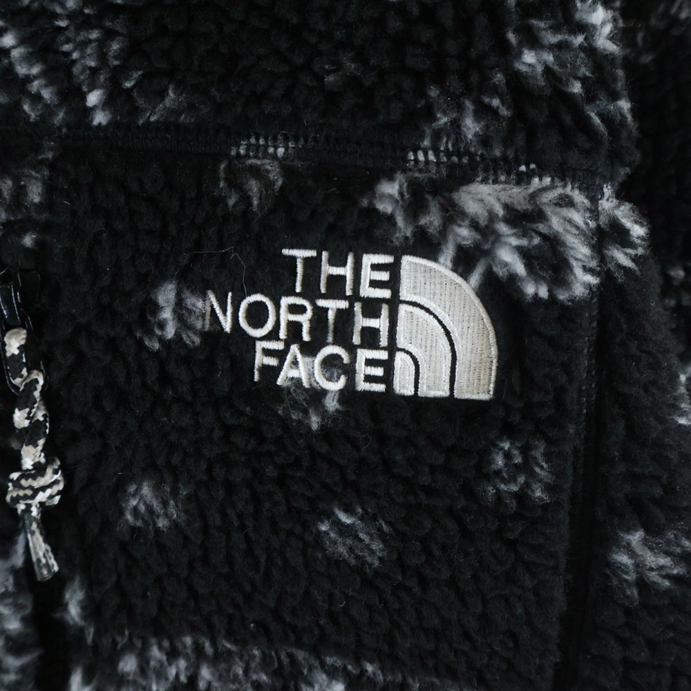 THE NORTH FACE(ザノースフェイス) NOVELTY PLAY GREEN FLEECE HOODIE NJ4FN67A ノベルティ プレイ グリーン フリース フーディ ボアジャケット ブラック
