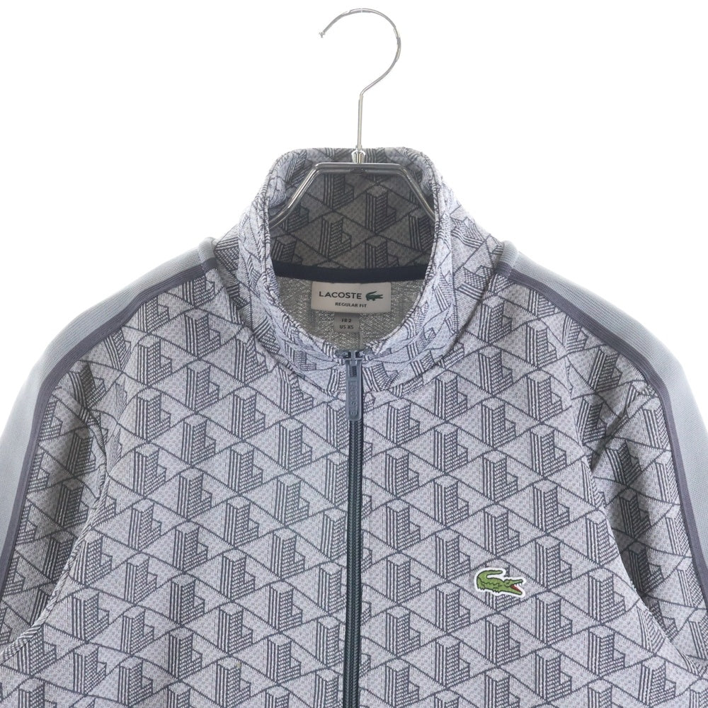 LACOSTE(ラコステ) MONOGRAM JACQUARD TRACK JACKET ラコステ モノグラム ジャガード トラックジャケット グレー SH1368