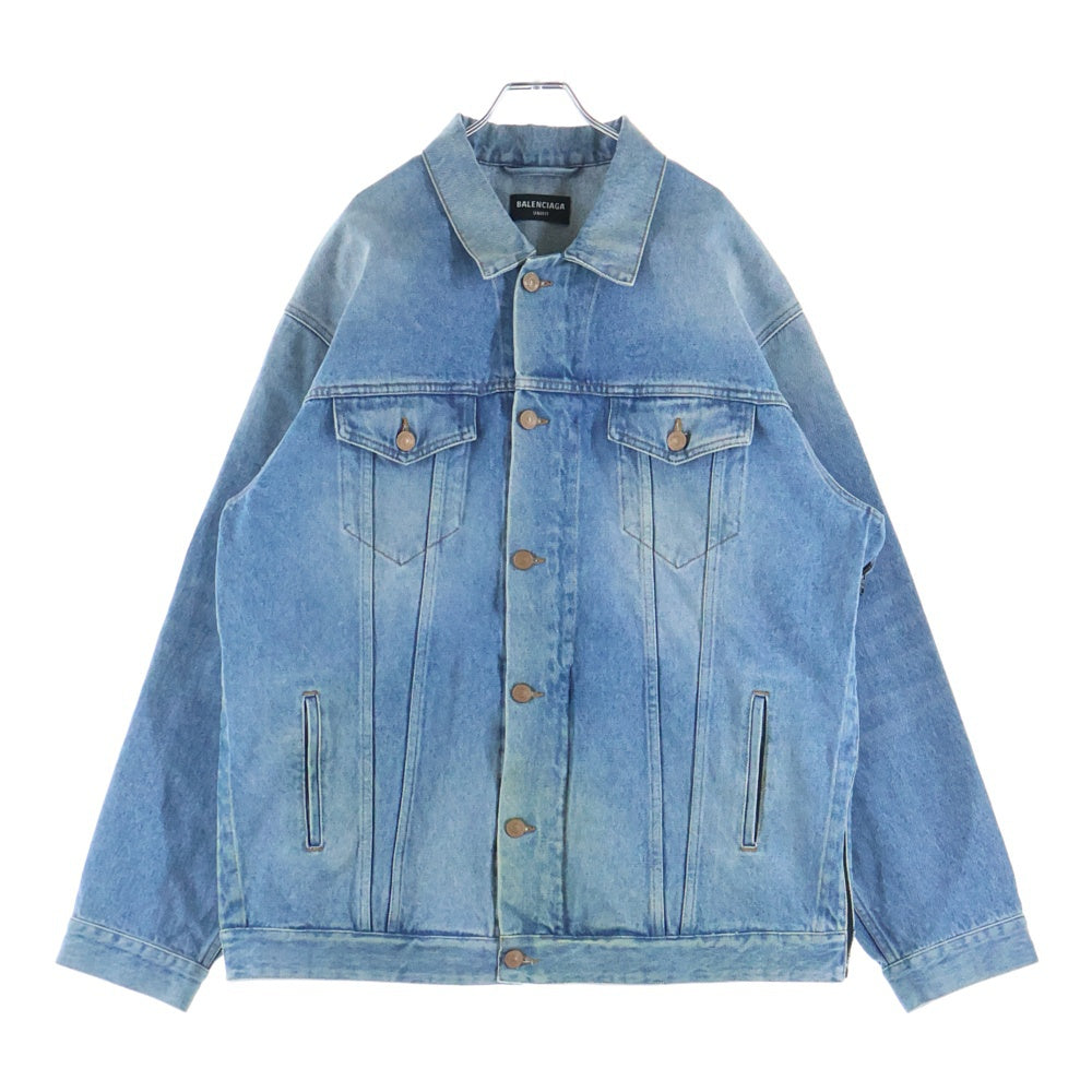 BALENCIAGA(バレンシアガ) 20AW ZIP UP JACKET 657602 オーバーサイズ ジップアップデニムジャケット Gジャン インディゴ