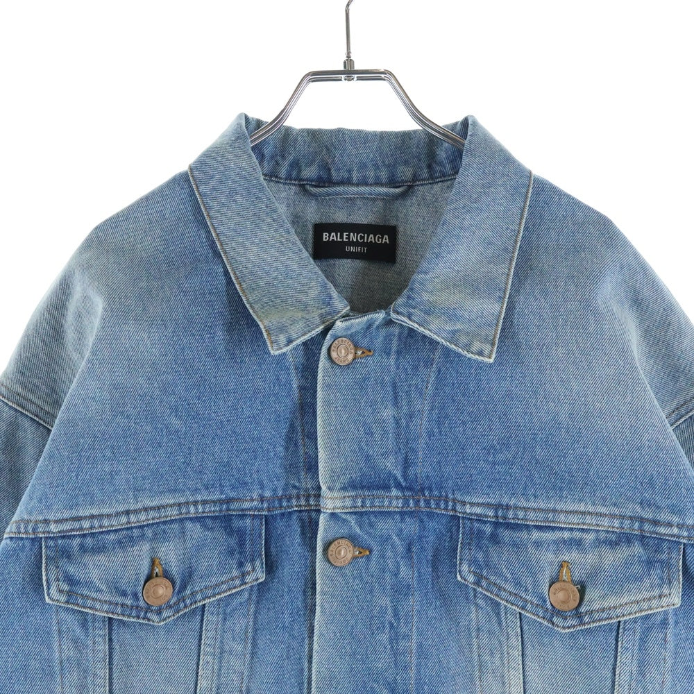 BALENCIAGA(バレンシアガ) 20AW ZIP UP JACKET 657602 オーバーサイズ ジップアップデニムジャケット Gジャン インディゴ