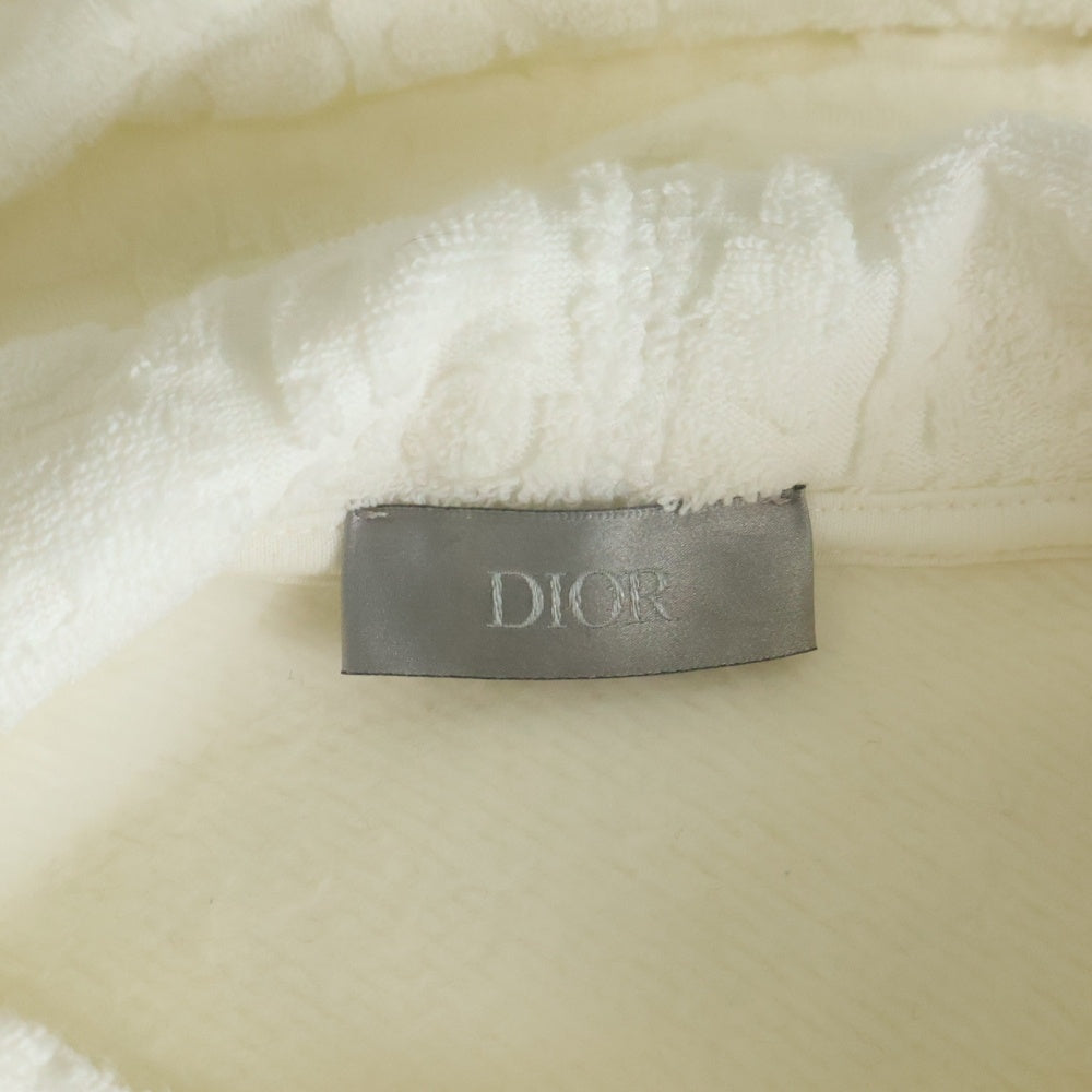 DIOR(ディオール) 22SS 総柄 オブリーク ジャガード プルオーバーフーディー パーカー スウェット ホワイト レディース 113J631A0684
