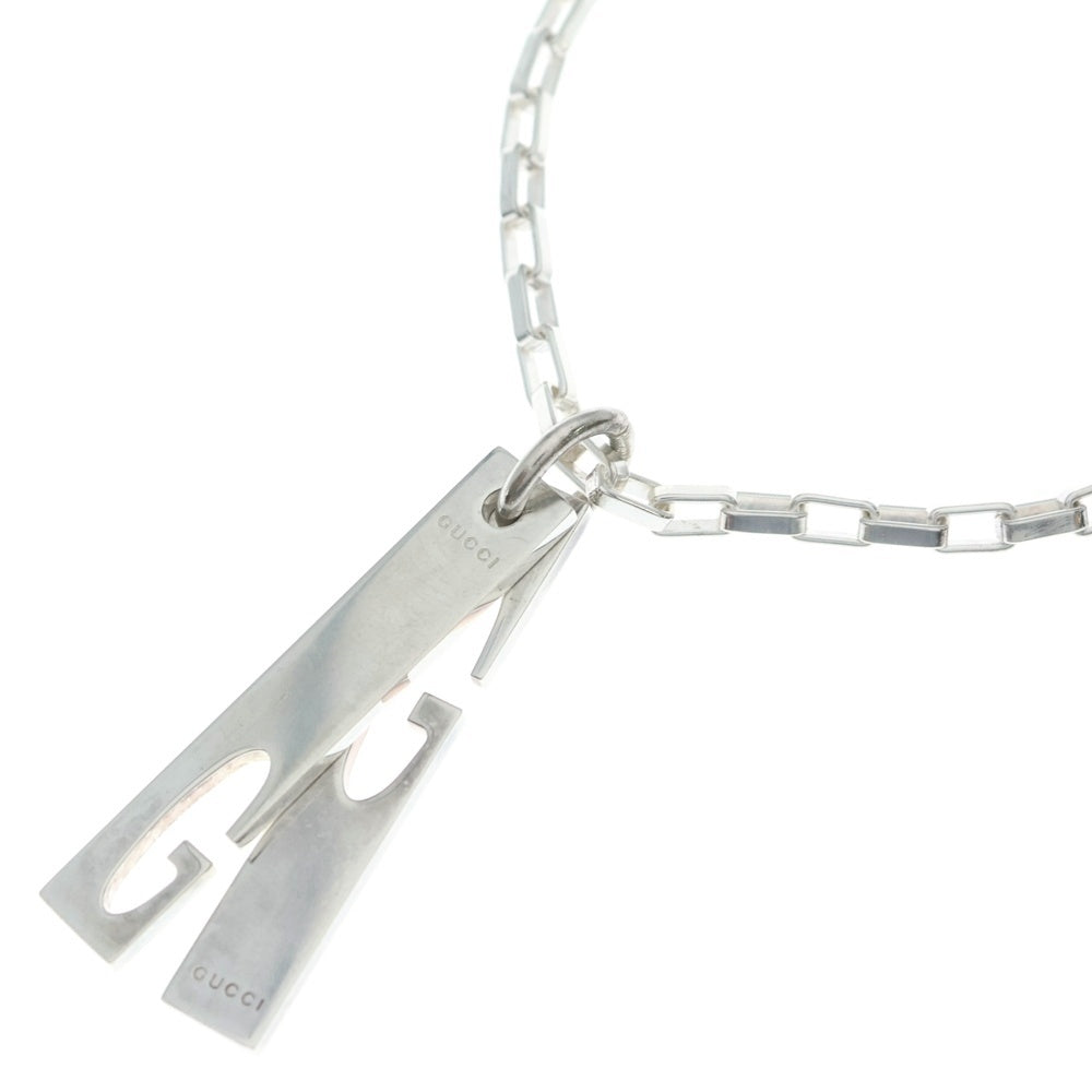 GUCCI(グッチ) ダブルプレート ペンダントップ ネックレス シルバー