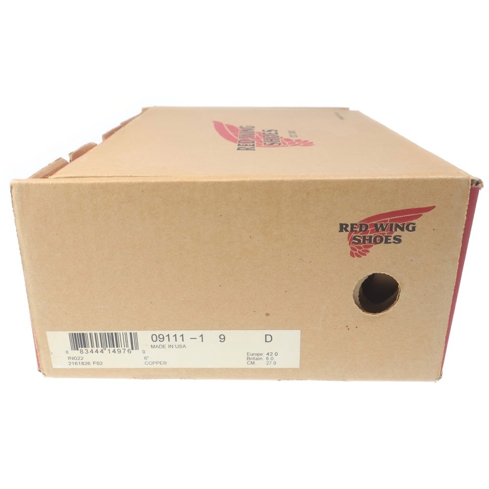 RED WING(レッド ウイング) 6Inch Classic Round BOOTS 6インチクラシック ラウンド ブーツ ブラウン US9/27cm 9111