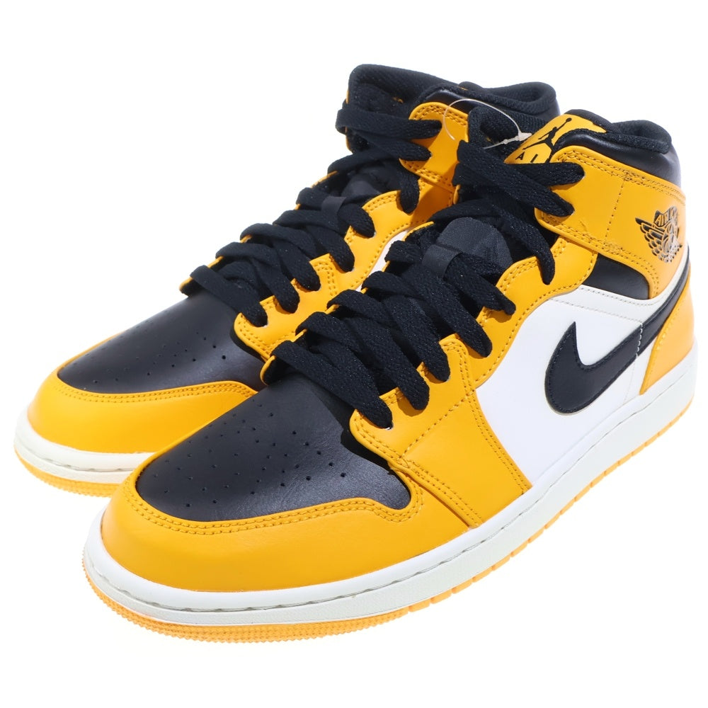 NIKE(ナイキ) AIR JORDAN 1 MID TAXI エアジョーダン1 ミッド タクシー ミッドカットスニーカー ブラック/イエロー US9.5/27.5cm 554724-701