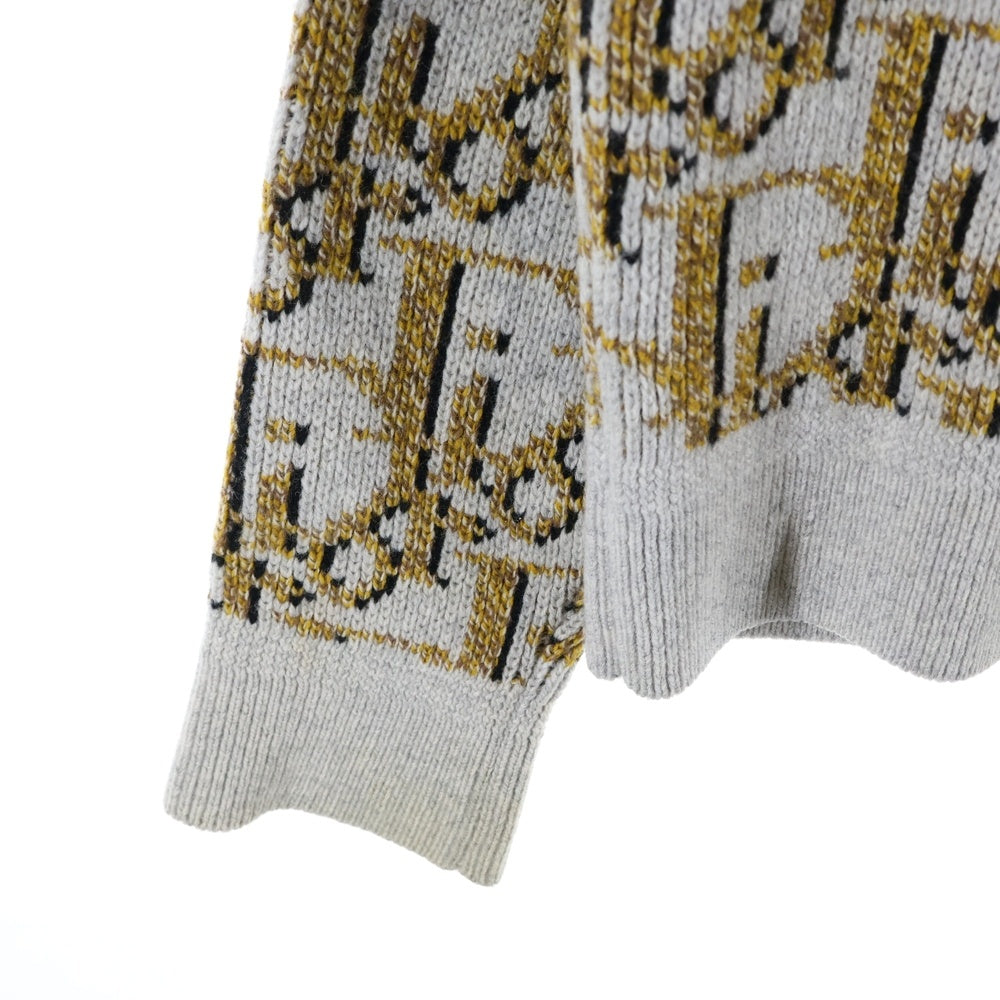 DIOR(ディオール) 21AW Oblique Wool Knit Sweater 193M638AT393 オブリーク クルーネック長袖ウールニットセーター グレー
