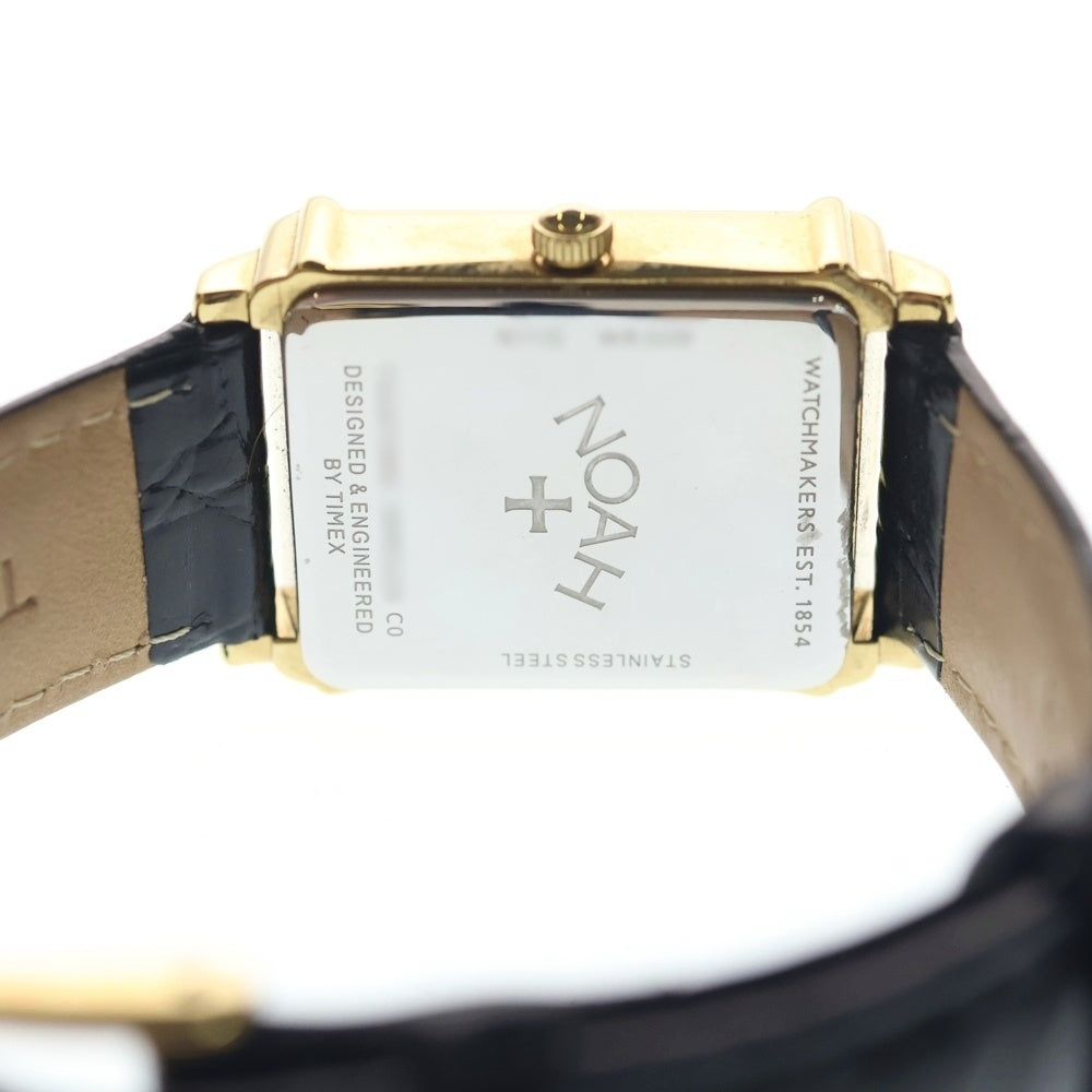 TIMEX(タイメックス) ×NOAH ノア ムーンフェイズ クオーツ時計 ウォッチ 腕時計 ローマ数字 革ベルト ゴールド/ブラック TW2W72800