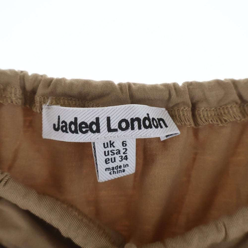 JADED LONDON(ジェイデッドロンドン) LACE-UP NUMBER DRESS レースアップ ナンバー ドレス ワンピース ベージュ レディース JWD4601