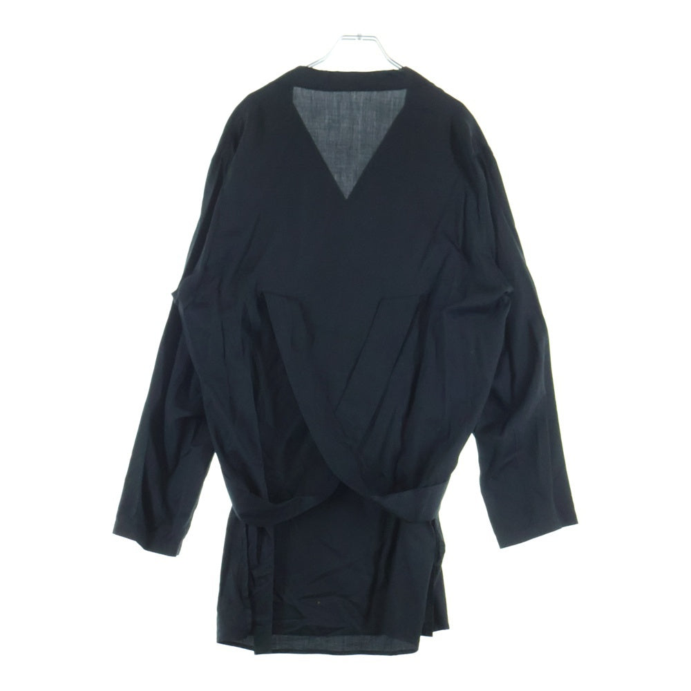 Yohji Yamamoto POUR HOMME(ヨウジヤマモト プールオム) 19SS ナンバリングパッチ サスペンダー 長袖シャツ ブラック HH-B69-006