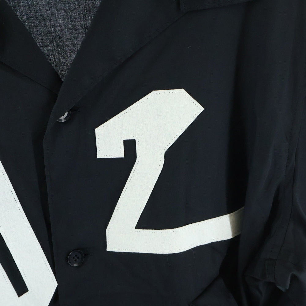 Yohji Yamamoto POUR HOMME(ヨウジヤマモト プールオム) 19SS ナンバリングパッチ サスペンダー 長袖シャツ ブラック HH-B69-006