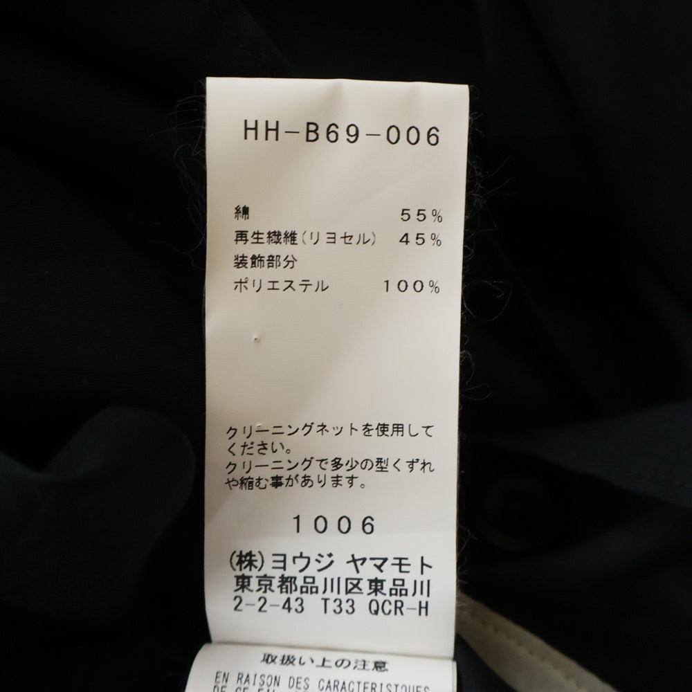Yohji Yamamoto POUR HOMME(ヨウジヤマモト プールオム) 19SS ナンバリングパッチ サスペンダー 長袖シャツ ブラック HH-B69-006