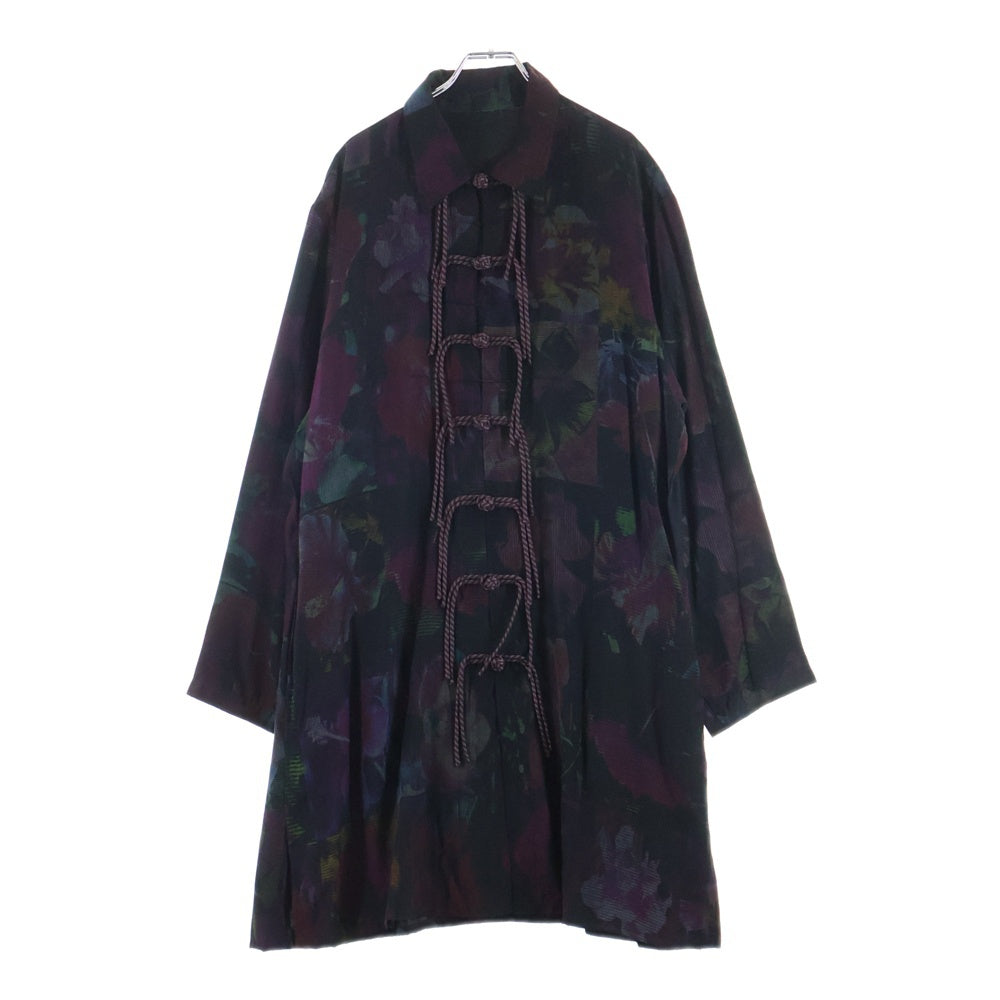 Yohji Yamamoto POUR HOMME(ヨウジヤマモト プールオム) 花柄Pシャカ釦B シルクジャケット レッド/ブラック HG-B65-405