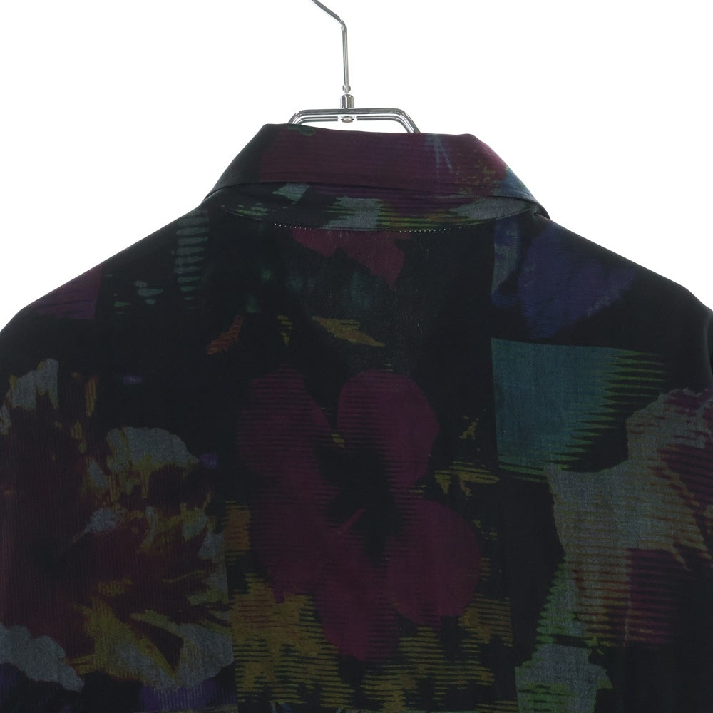 Yohji Yamamoto POUR HOMME(ヨウジヤマモト プールオム) 花柄Pシャカ釦B シルクジャケット レッド/ブラック HG-B65-405