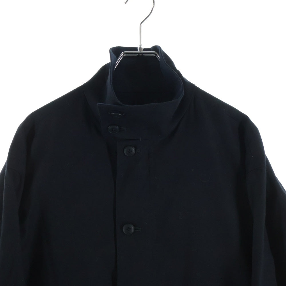 B Yohji Yamamoto(ビー ヨウジヤマモト) コットン ジップアップ スタンドカラーコート ブラック NR-B57-804