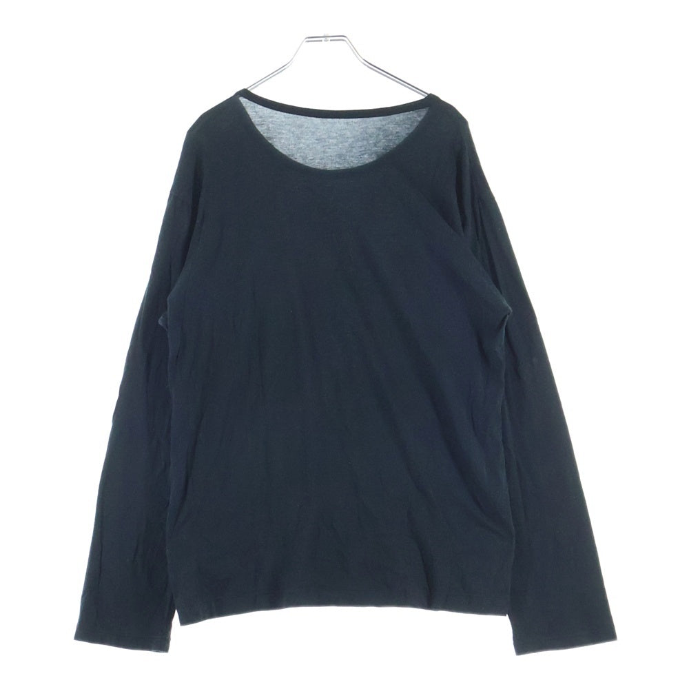 Yohji Yamamoto(ヨウジヤマモト) B-HANGサス純愛 クルーネック長袖Tシャツカットソー ロングスリーブ ロンT ブラック NH-T88-981