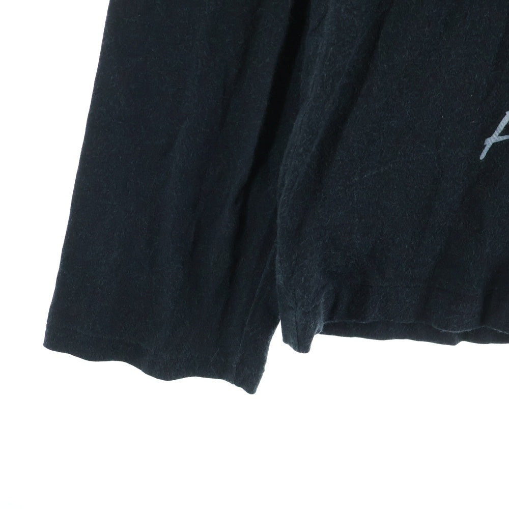 Yohji Yamamoto(ヨウジヤマモト) B-HANGサス純愛 クルーネック長袖Tシャツカットソー ロングスリーブ ロンT ブラック NH-T88-981