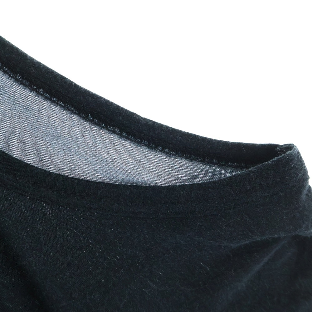 Yohji Yamamoto(ヨウジヤマモト) B-HANGサス純愛 クルーネック長袖Tシャツカットソー ロングスリーブ ロンT ブラック NH-T88-981