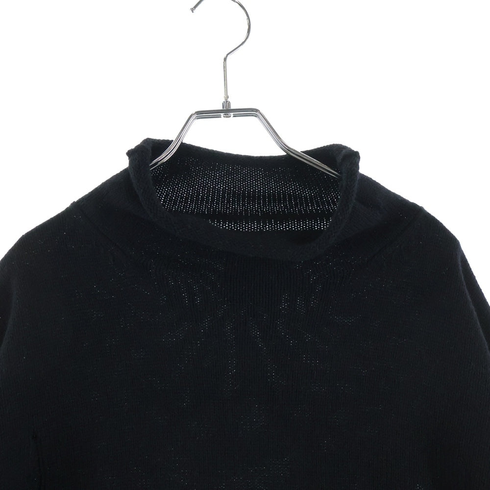 B Yohji Yamamoto(ビー ヨウジヤマモト) ネック クロップド丈 ニット セーター ブラック NV-K52-197