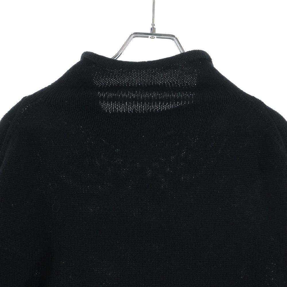 B Yohji Yamamoto(ビー ヨウジヤマモト) ネック クロップド丈 ニット セーター ブラック NV-K52-197
