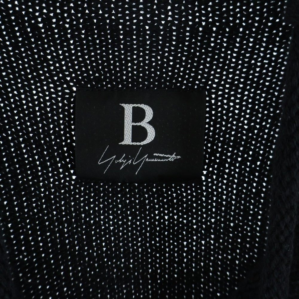 B Yohji Yamamoto(ビー ヨウジヤマモト) ネック クロップド丈 ニット セーター ブラック NV-K52-197