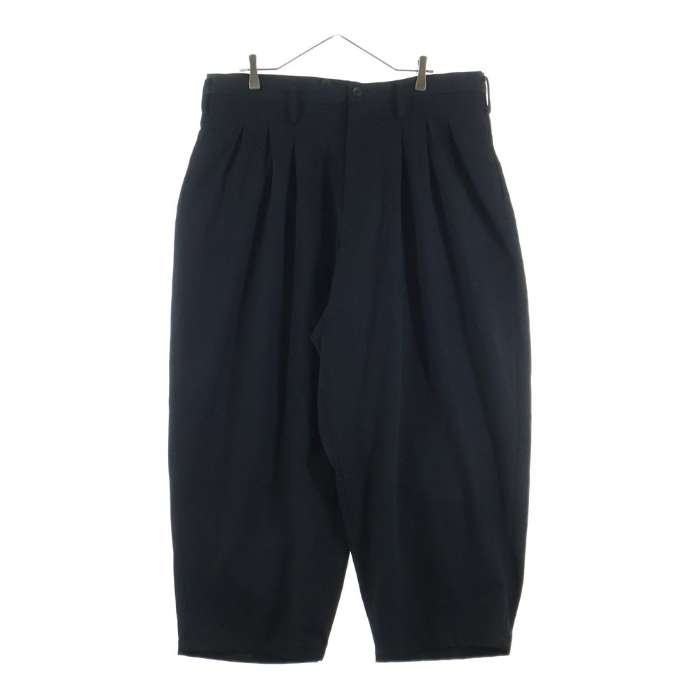 Yohji Yamamoto POUR HOMME(ヨウジヤマモト プールオム) ウール ワイド パンツ ガウチョパンツ ブラック HD-P54-100