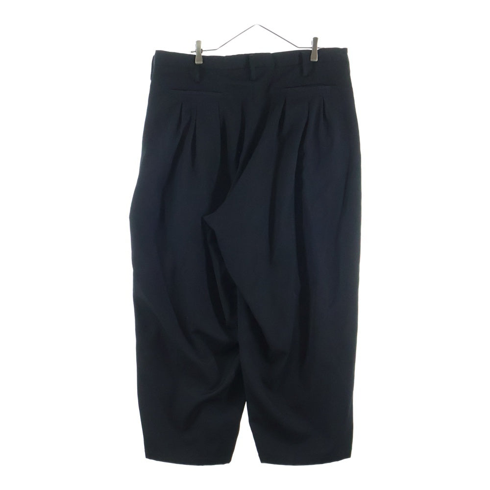 Yohji Yamamoto POUR HOMME(ヨウジヤマモト プールオム) ウール ワイド パンツ ガウチョパンツ ブラック HD-P54-100