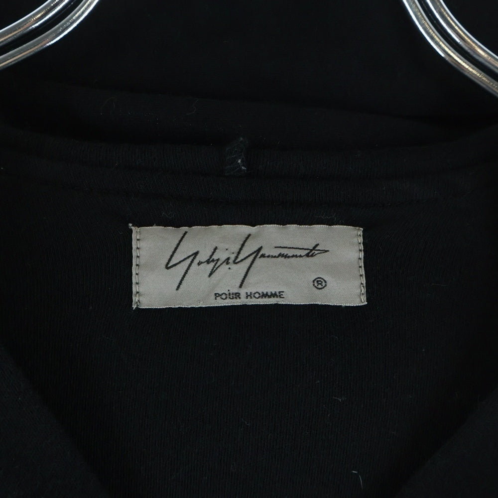 Yohji Yamamoto POUR HOMME(ヨウジヤマモト プールオム) 19SS ノースリーブジップアップパーカー ブラック HH-T23-988