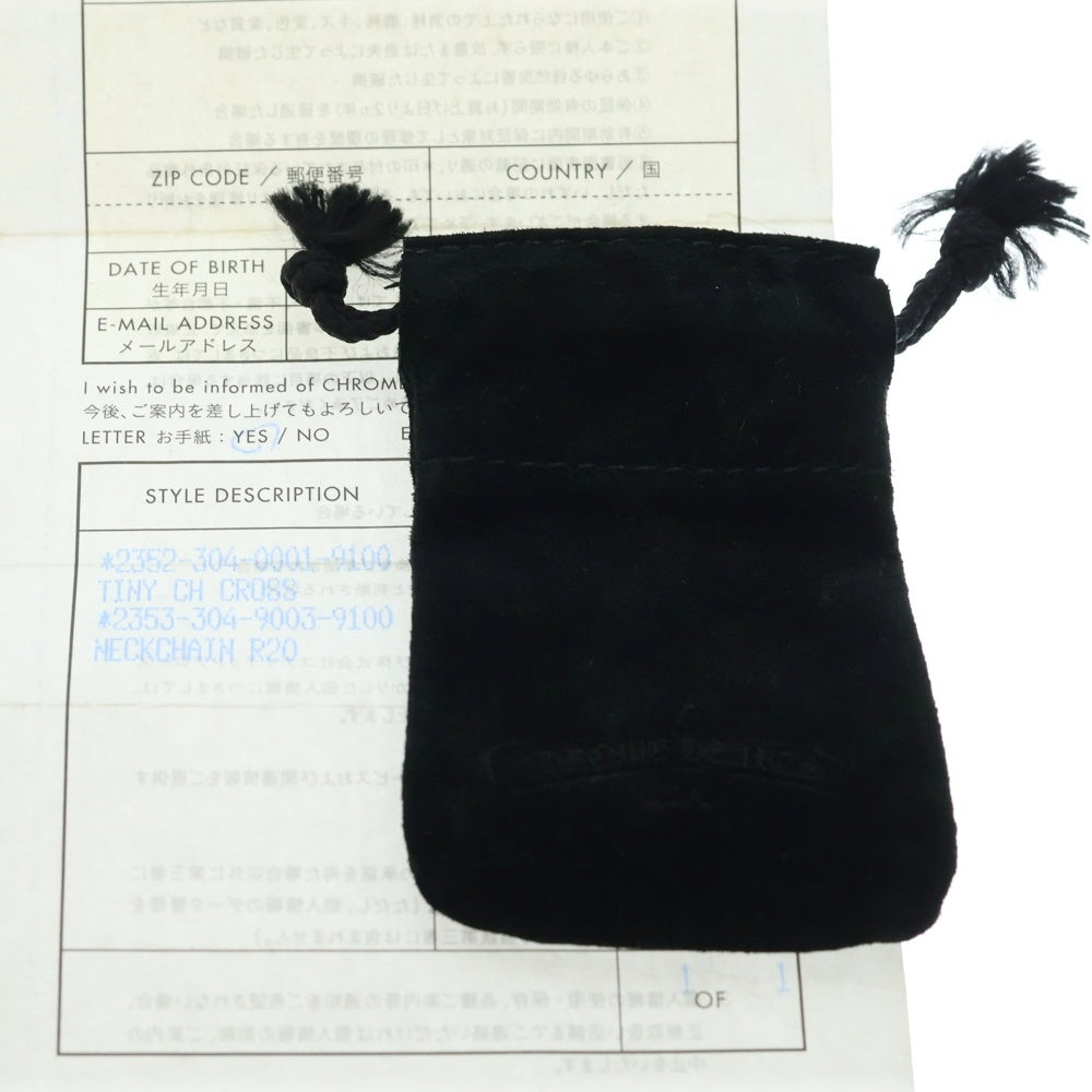 CHROME HEARTS(クロムハーツ) TINY CH CROSS タイニーCHクロス チャーム ネックレストップ シルバー BCA382