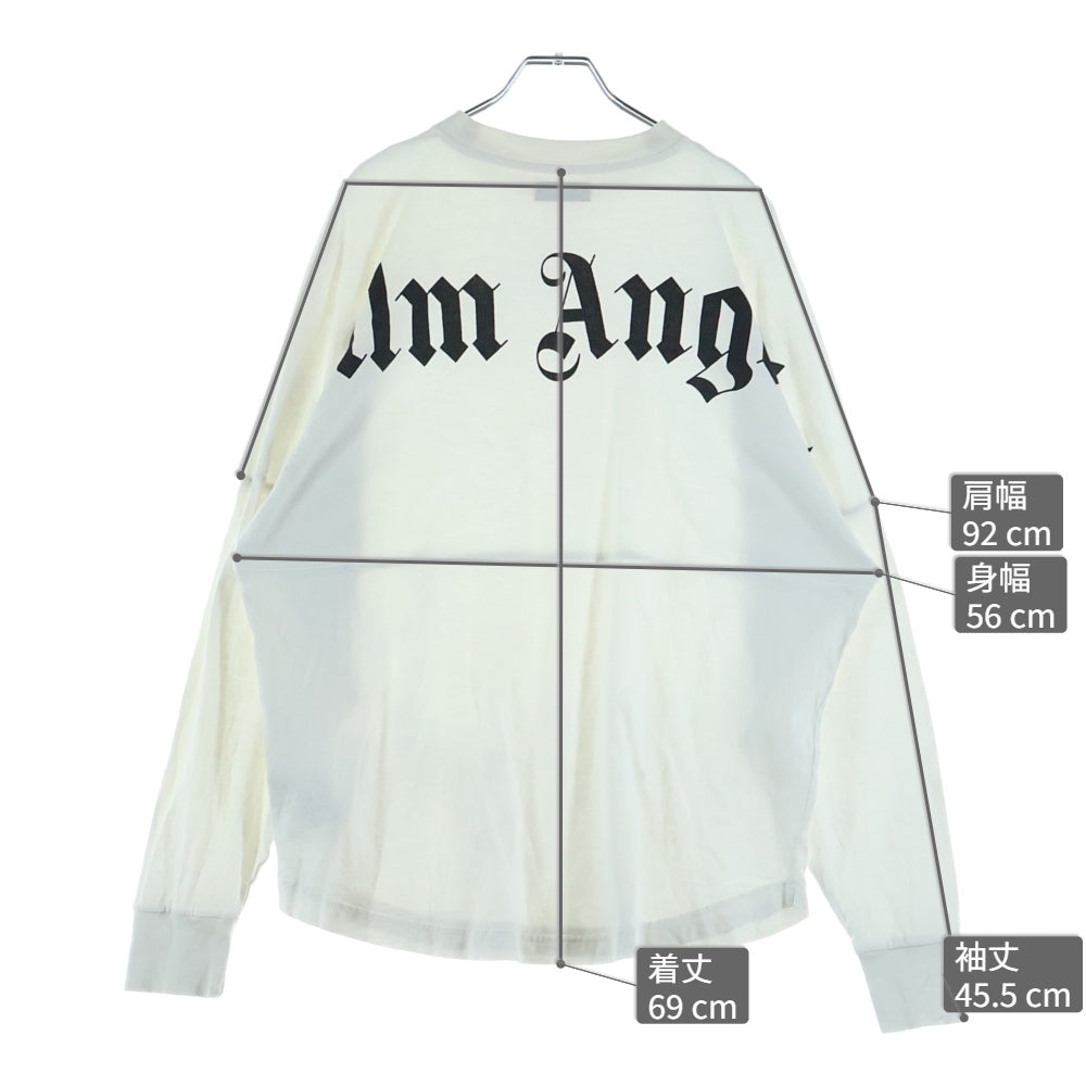 Palm Angels(パームエンジェルス) Back Logo L/S TEE PMAB001F18413014 バックロゴプリントクルーネック長袖Tシャツカットソー ホワイト