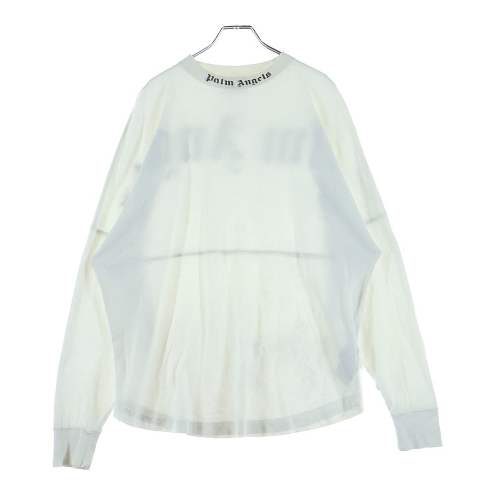 Palm Angels(パームエンジェルス) Back Logo L/S TEE PMAB001F18413014 バックロゴプリントクルーネック長袖Tシャツカットソー ホワイト