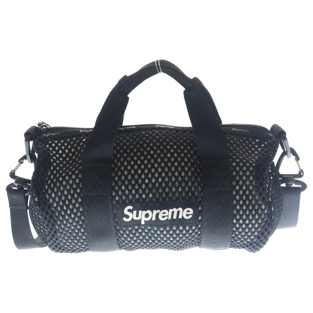 SUPREME(シュプリーム) 23SS Mesh Mini Duffle Bag メッシュ ミニ ダッフル バッグ ボックスロゴ ハンドバッグ ブラック レディース