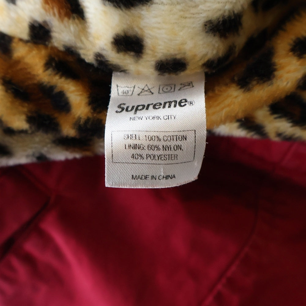 SUPREME(シュプリーム) 10AW Leopard Lined Coaches Jacket レオパード コーチジャケット レッド