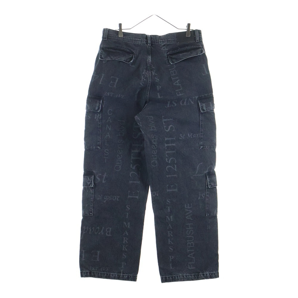 SUPREME(シュプリーム) 24AW ×MARTINE ROSE DENIM CARGO PANTS ウォッシュド加工 デニムカーゴパンツ ブラック