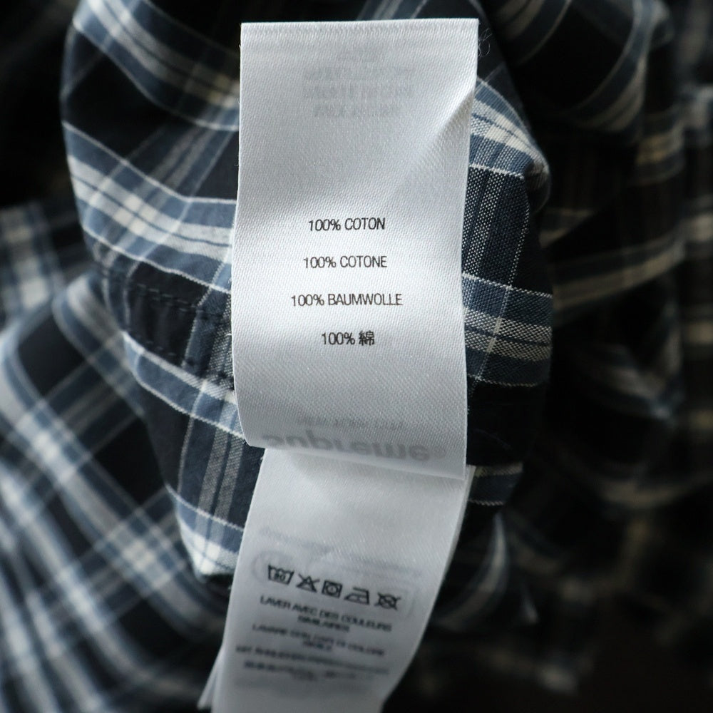 SUPREME(シュプリーム) 25SS MINI PLAID S/S SHIRT チェック柄 胸ポケット 半袖シャツ ブラック/ブルー